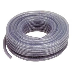 1/2" Clear Reinforced PVC Hose - Sold by the Metre